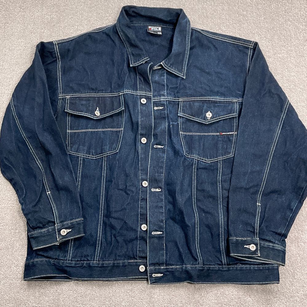 SouthPole Jacket Men 2XL Blue Denim Classic Trucker Streetwear Hip‎ Hop 90s VTG